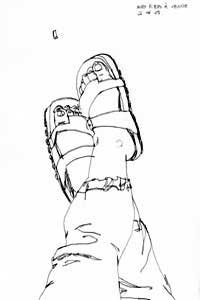 Marie frier, dessin_venise_pieds
